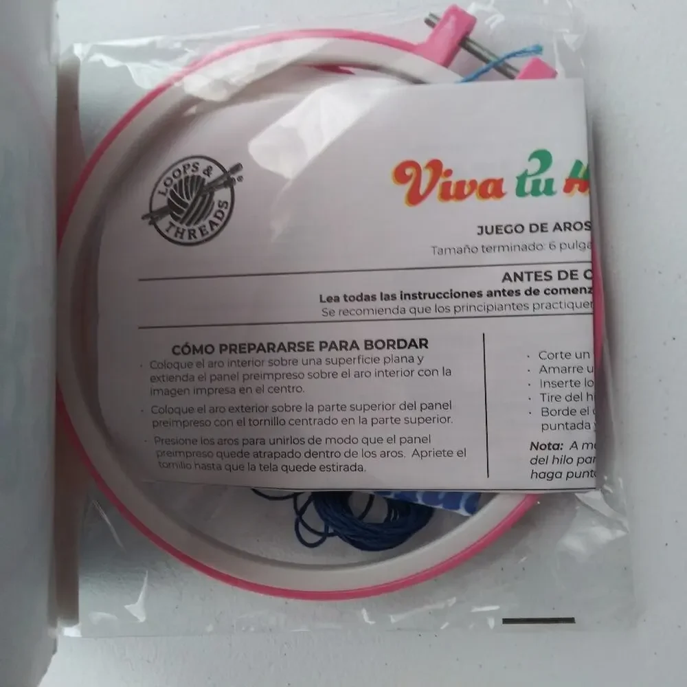 Viva Tu Heritage Authentic Self Embroidery Hoop Kit by Loops & Threads  6